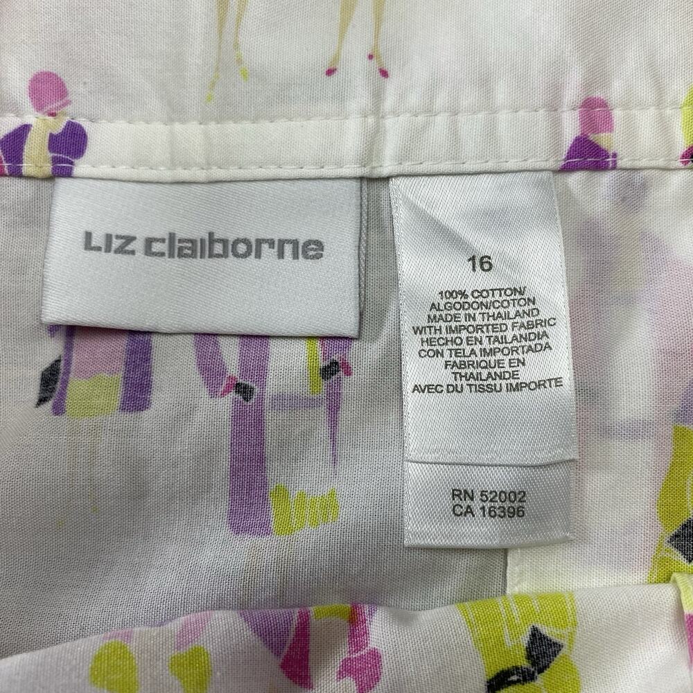 Liz Claiborne Skirt Size 16 Pleated White Barbiecore Office Siren Classy - Picture 5 of 8